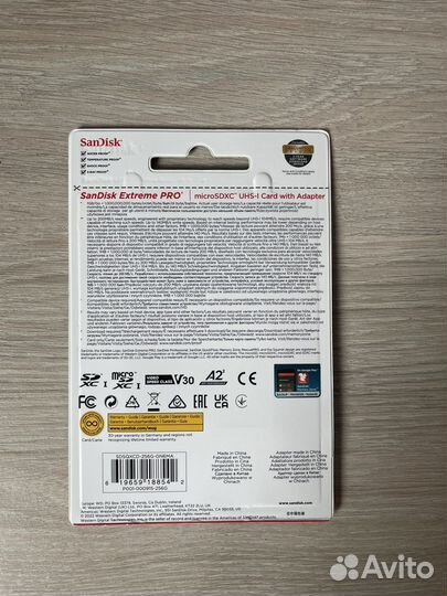 Карта памяти Sandisk Extreme Pro 256Gb Новая