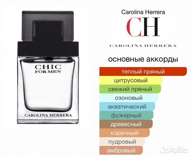Духи мужские Chic For Men Carolina Herrera 100ml