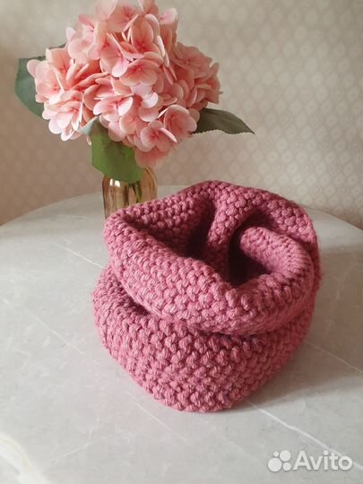 Снуд вязаный женский