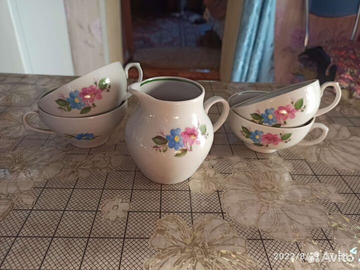 Чайные чашки дулево СССР и молочник