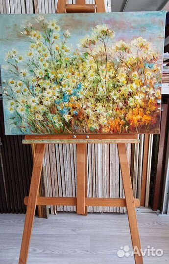 Картина маслом Ромашки 50х70 см