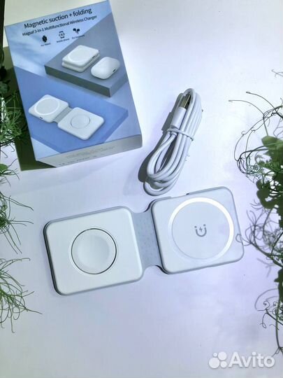Беспроводная зарядка magsafe 2 в 1