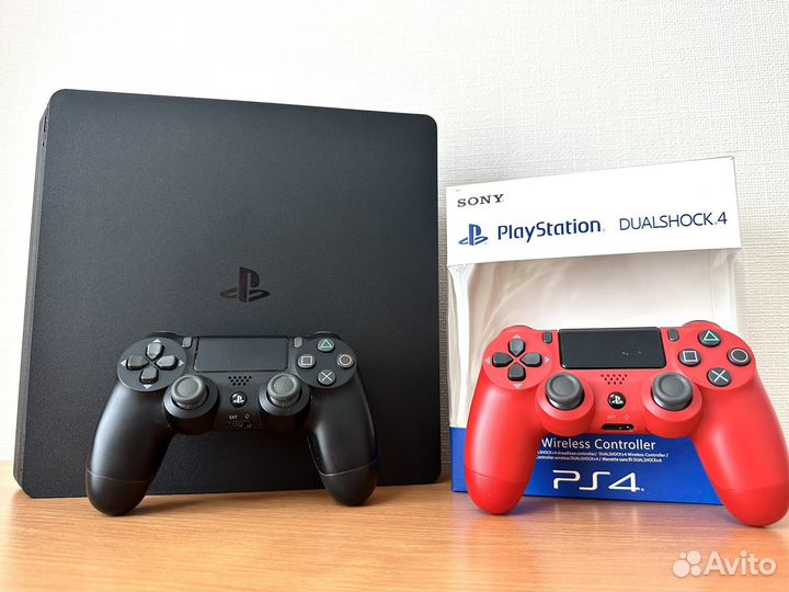 Sony PS4 Slim 1tb 2геймпада/400игр/гарантия/Fifa23