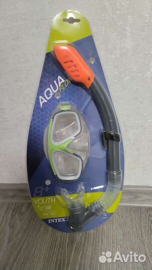 Маска и трубка для плавания детская 8+