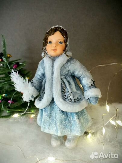 Ватная ёлочная игрушка Снегурочка