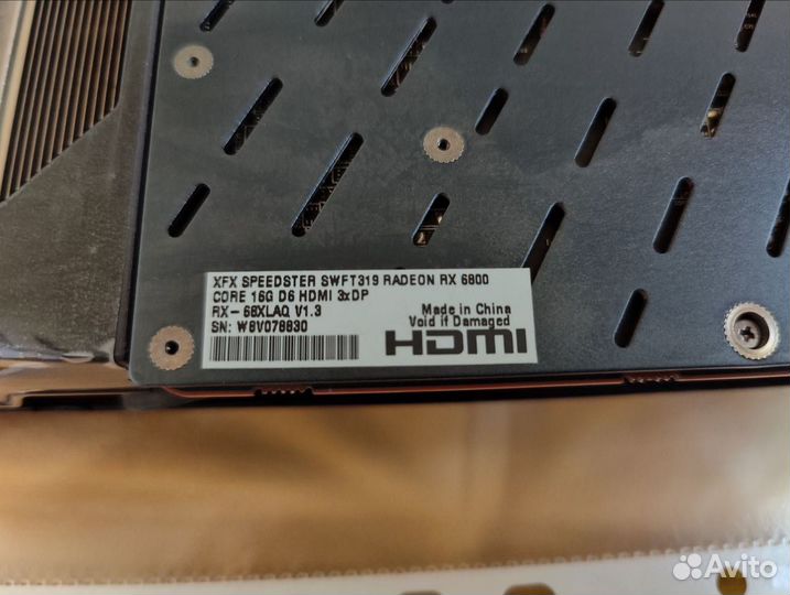 Видеокарта XFX Speedster Radeon 6800