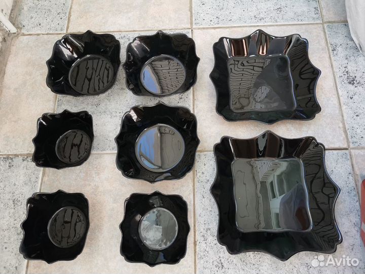 Тарелки luminarc black новые (люминарк черные)