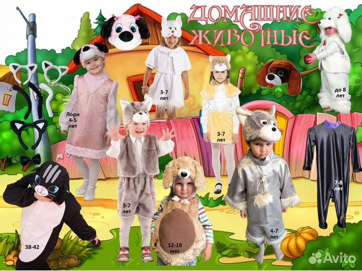 Костюмы животных напрокат