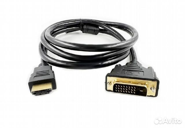 Кабель hdmi штекер - DVI-D штекер пластик 1.5 м