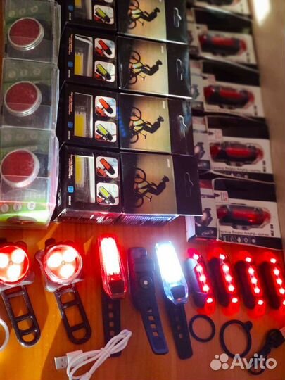 Фонари для Велосипеда Задние Красные Передние Бел