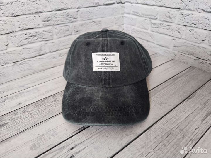 Alpha Industries новая синяя бейсболка оригинал