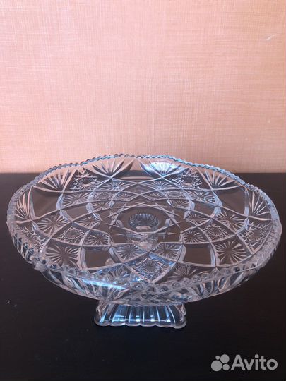 Ваза для фруктов хрусталь
