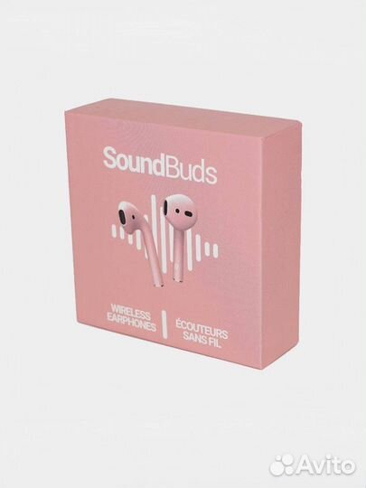 Airpods SoundBuds беспроводные наушники Розовые