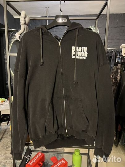 Зип худи vetements brain power