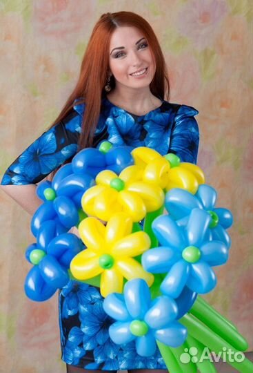 Шарики цветы