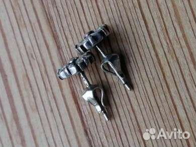 Серебряные серьги перцы перчики, гладкие, подвески