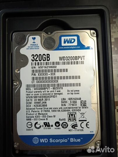 Жесткий диск 2.5 320 Гб
