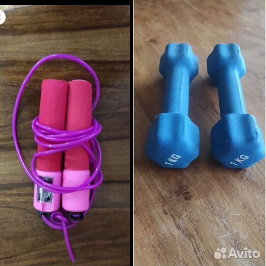 Скакалка со счетом / Гантели 1 кг