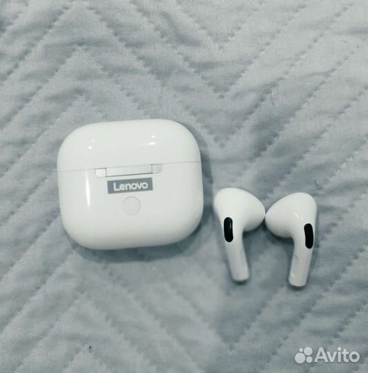 Беспроводные наушники lenovo с кейсом