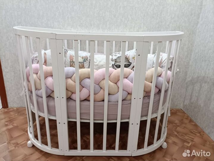 Детская кроватка круглая,овальная