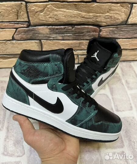 Кроссовки nike air jordan 1 mid high tie dye