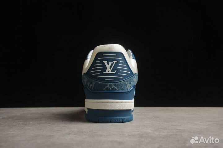 Louis Vuitton LV Trainer Monogram Denim White Blue