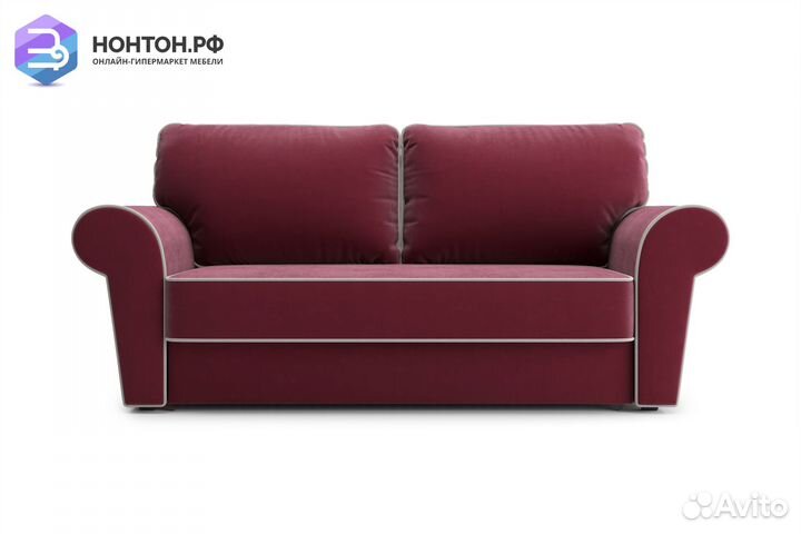 Диван еврокнижка Прованс бордовый
