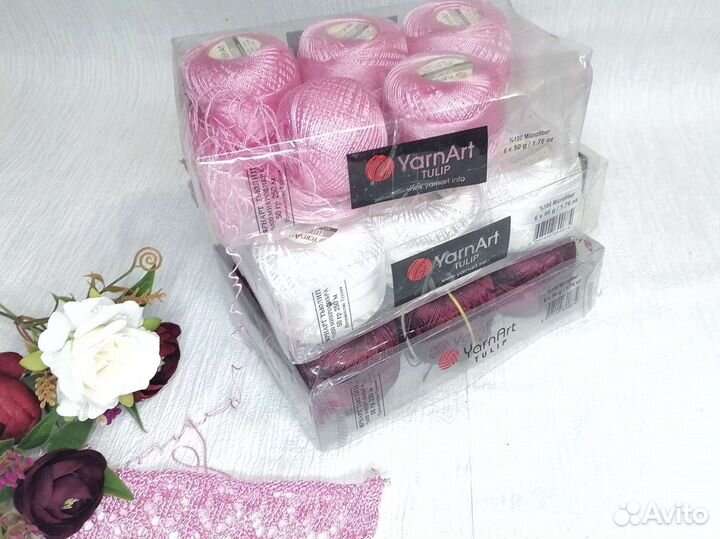 Пряжа для вязания крючком вискоза Tulip