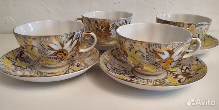 Чайные, кофейные фарфоровые кружки и пары