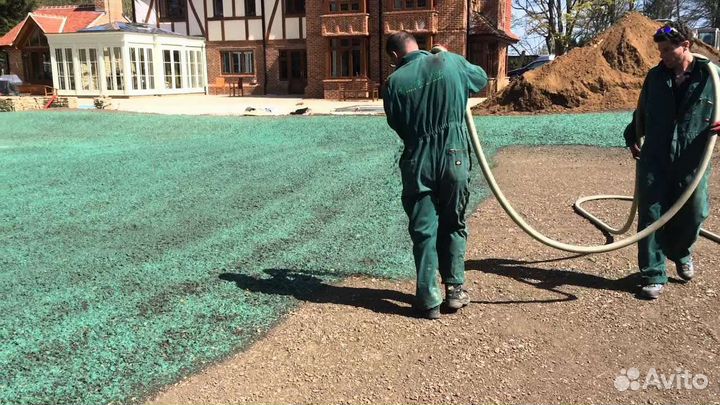 Гидропосев газона
