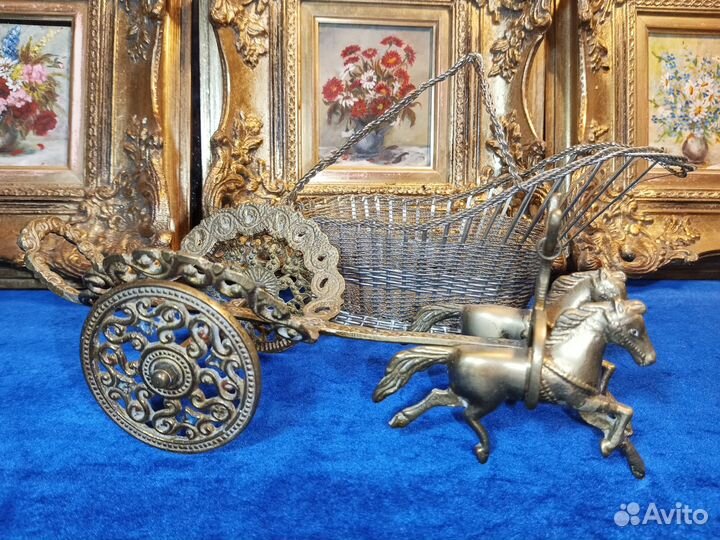 Декор.Подставки для бутылок.Корзинка.Англия.Латунь