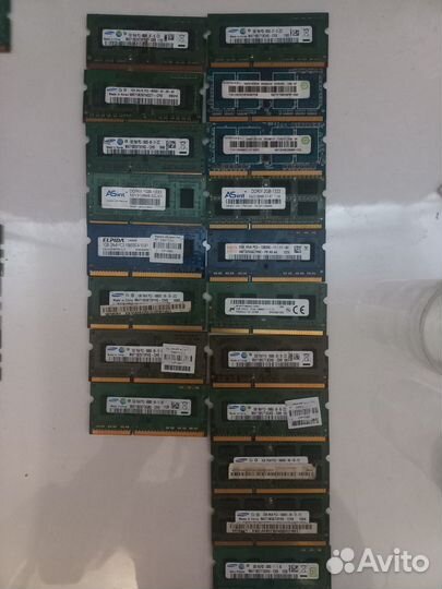 Озу для пк и ноутбука DDR1 DDR2 и DDR3