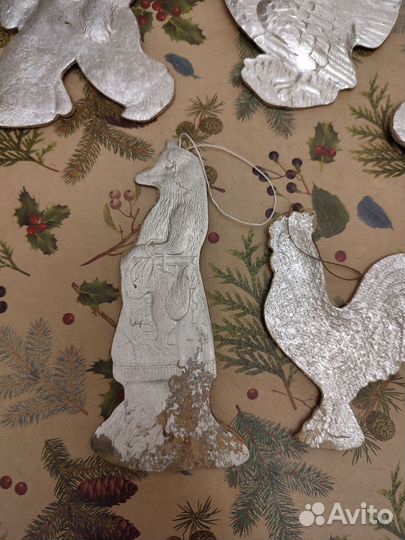 Елочные игрушки СССР картонаж