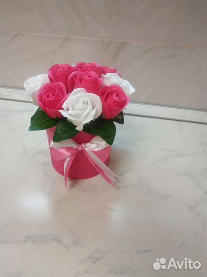 Букет цветов из мыльных роз