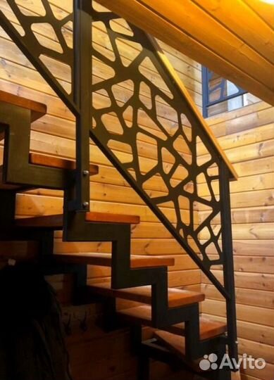 Перила кованные Установка