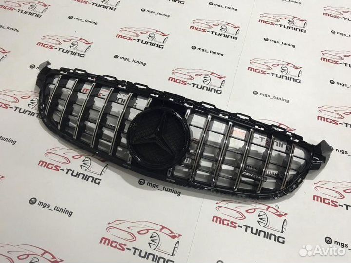 Решетка Mercedes C63AMG W205 GT Черная звезда+ AMG
