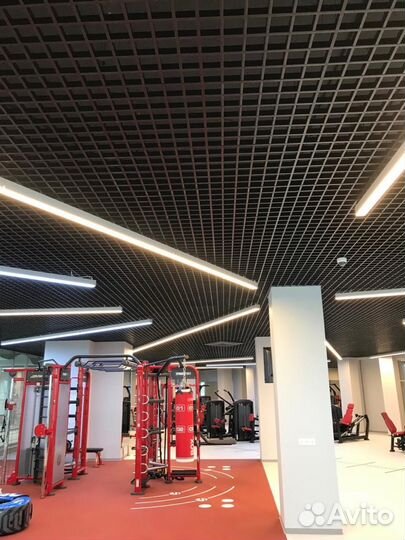 Монтаж грильято, реечного потолка, армстронг, гипс