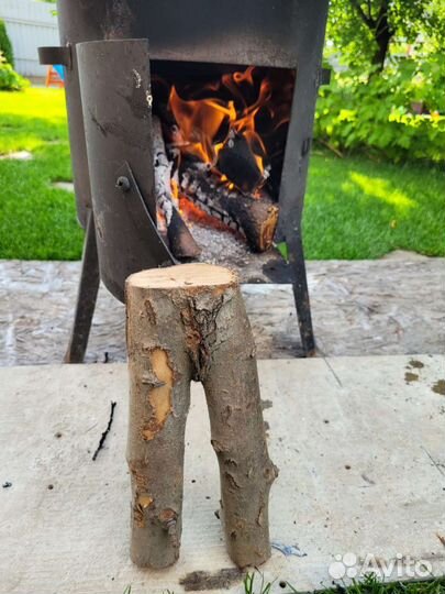 Чугунный казан с печью