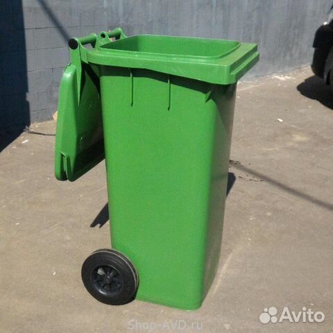 Мусорный Контейнер Gplast 120л Зеленый Цвет Уфа