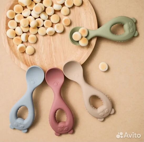 Детская силиконовая ложка для кормления прикорма