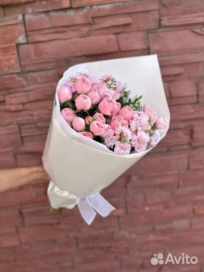 Авторские букеты из пионовидной розы