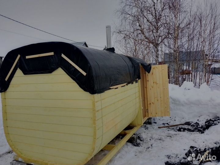 Баня бочка под ключ
