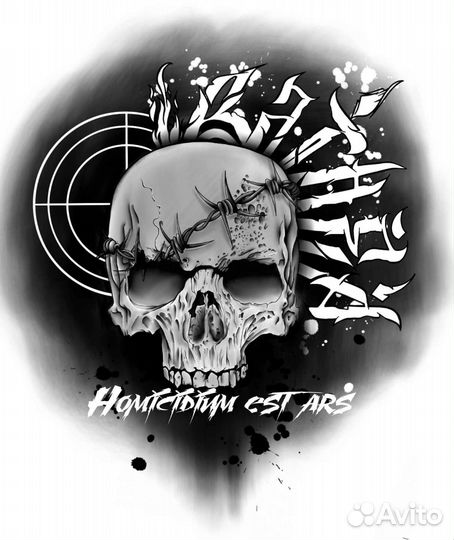 Нарисую тату эскиз, логотип, стикеры, NFT и другое