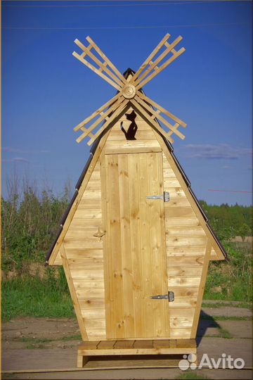 Дачный туалет деревянный PRO884