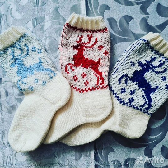 Носочки с оленями