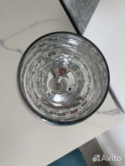 Подсвечник бокал серебряный ваза интерьерная