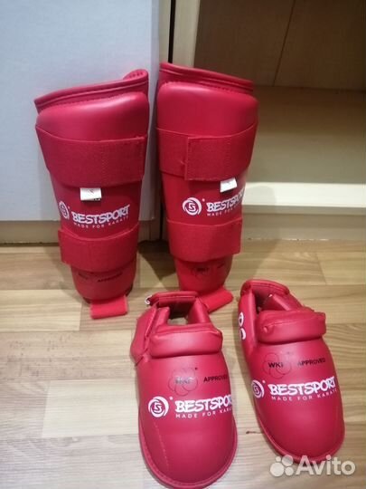 Защита голени и стоп доя каратэ Bestsport размер S