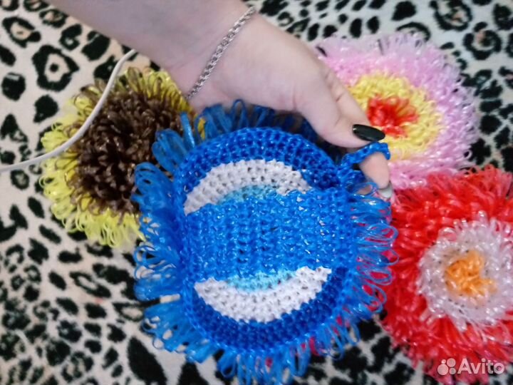 Мочалки ручной вязки