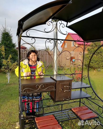 Мангал с крышей