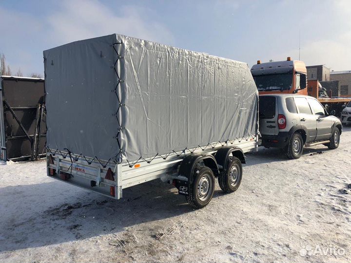 2-осный прицеп Мзса 817732.012 с тентом 1,5 м скос